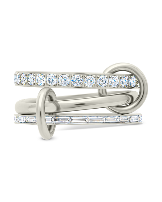 Thea CZ Linked Stacking Ring Set