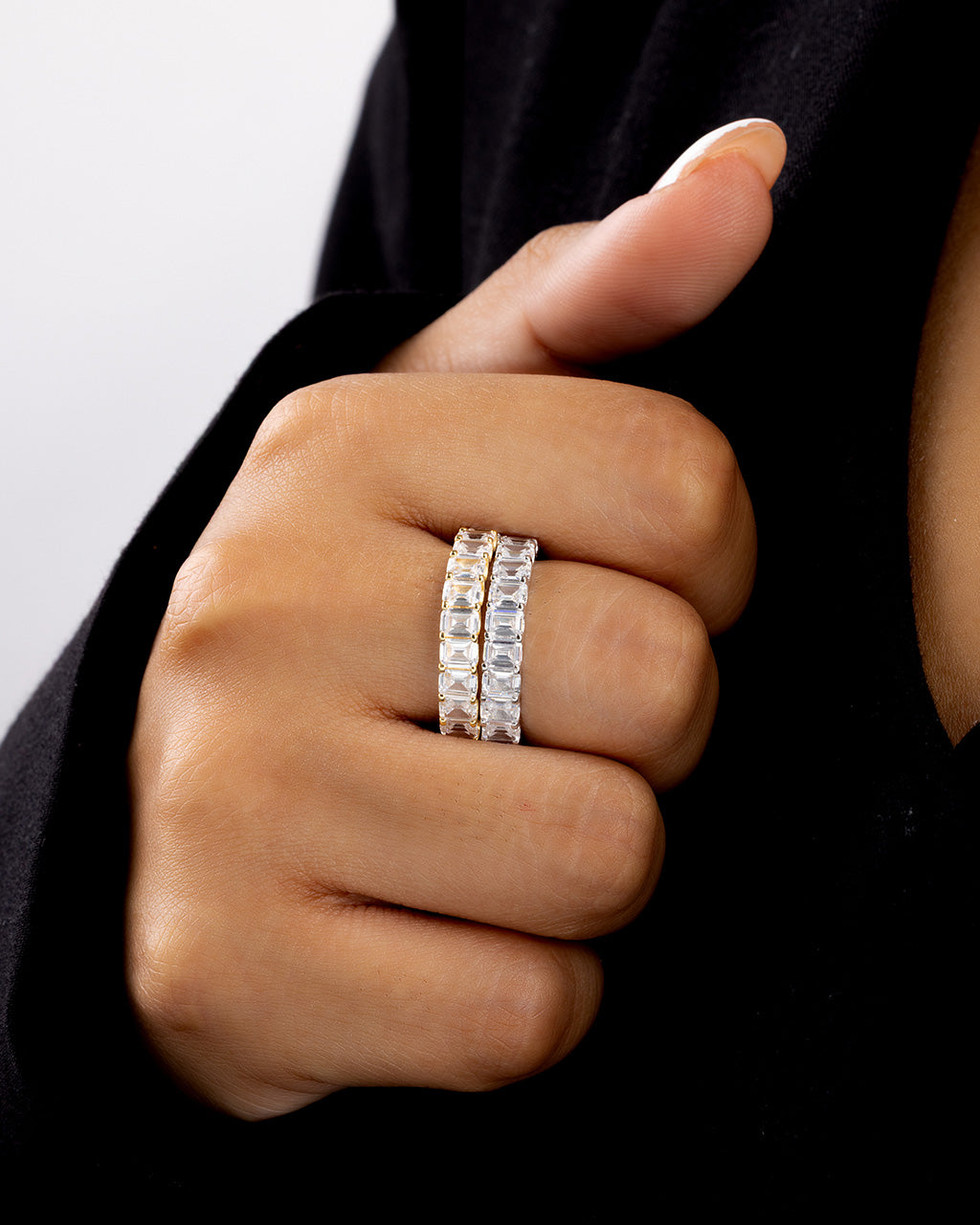 Sterling Silver Rio Baguette CZ Ring