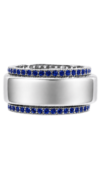 Smart Ring Sapphire CZ Band Set of 2