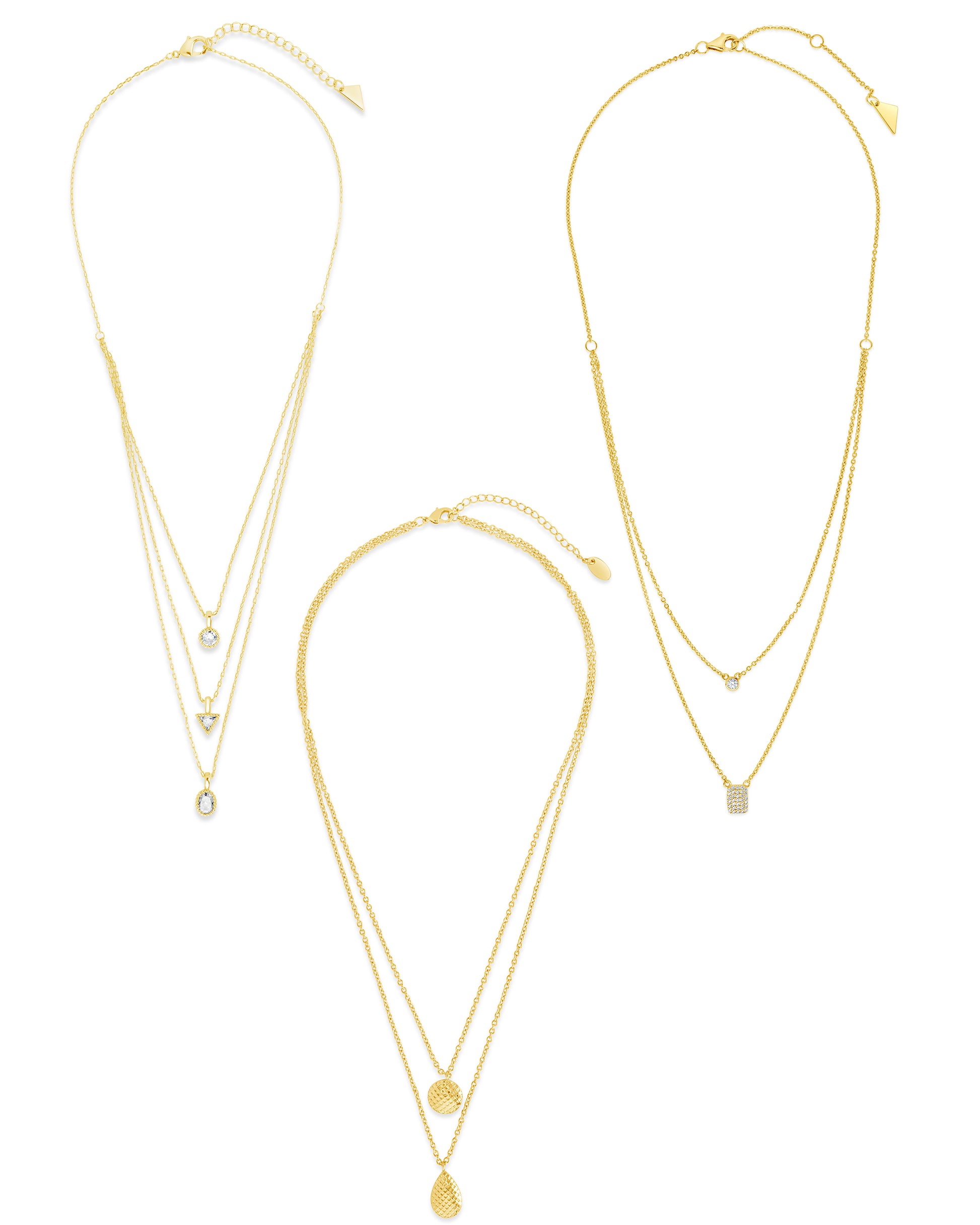 gold layering necklace bundle
