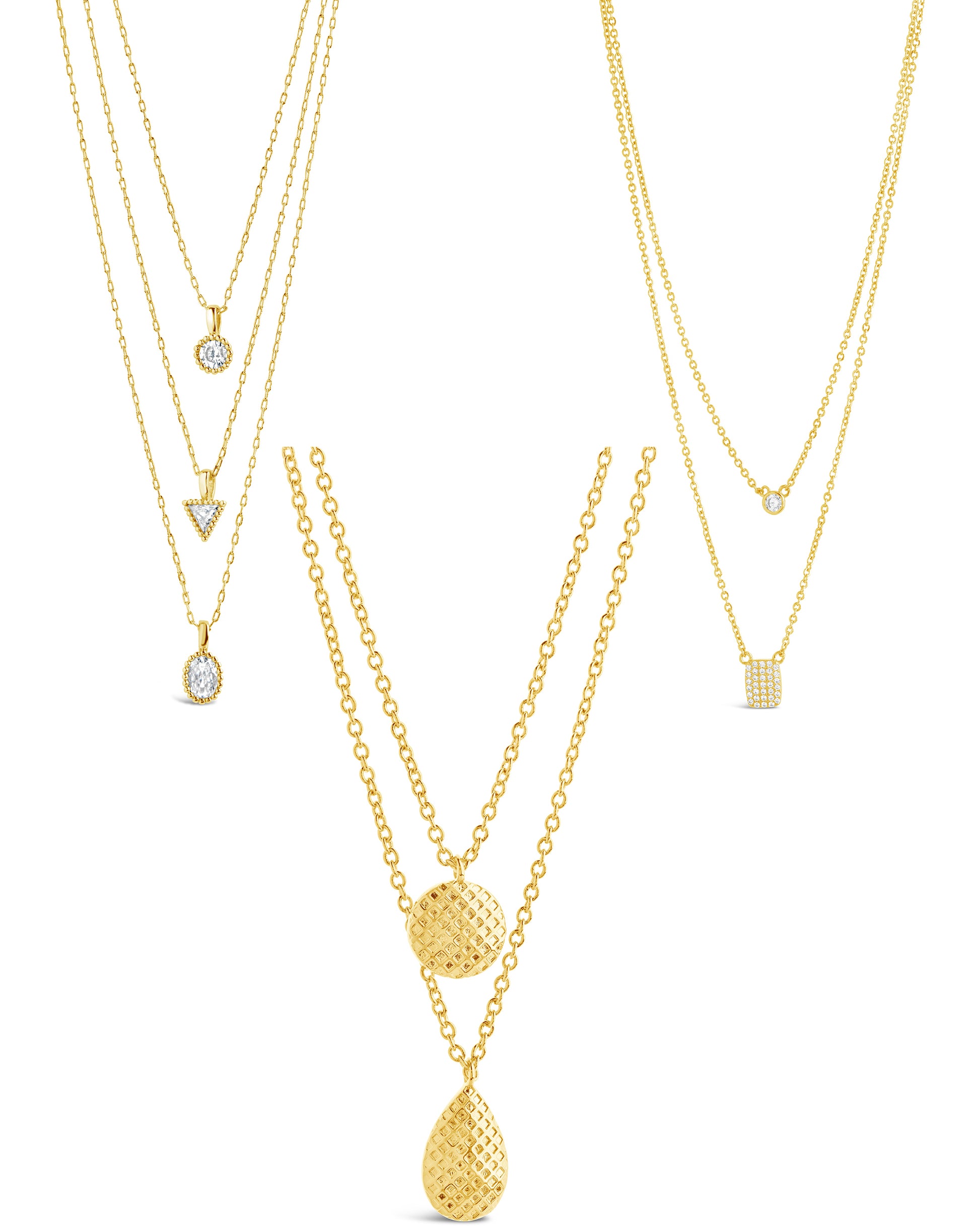 gold layering necklace bundle