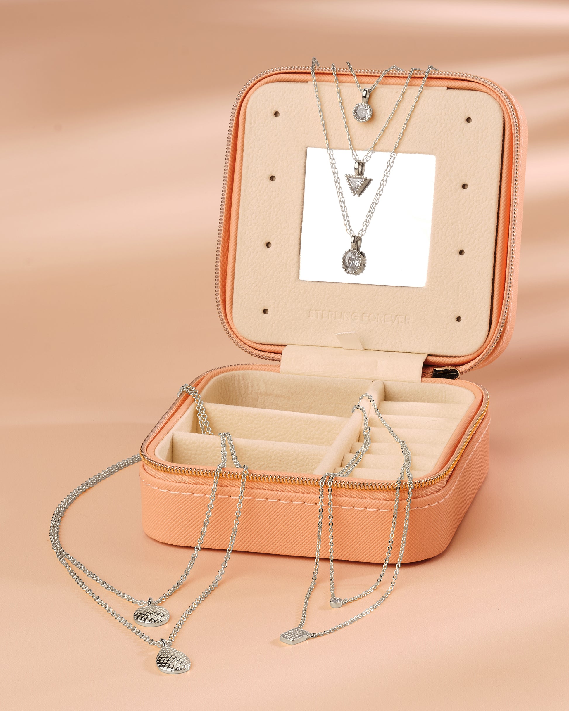 jewelry case with silver necklace image