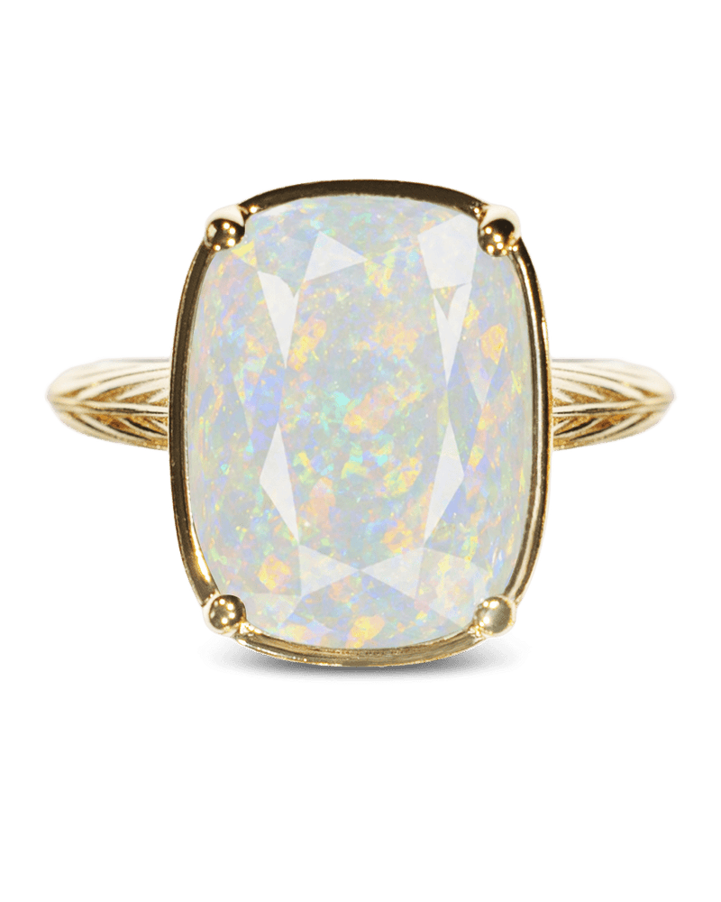Sterling Silver Elongated Cushion Opal Cocktail Ring - Sterling Forever