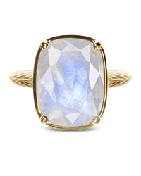 Sterling Silver Elongated Cushion Moonstone Cocktail Ring - Sterling Forever
