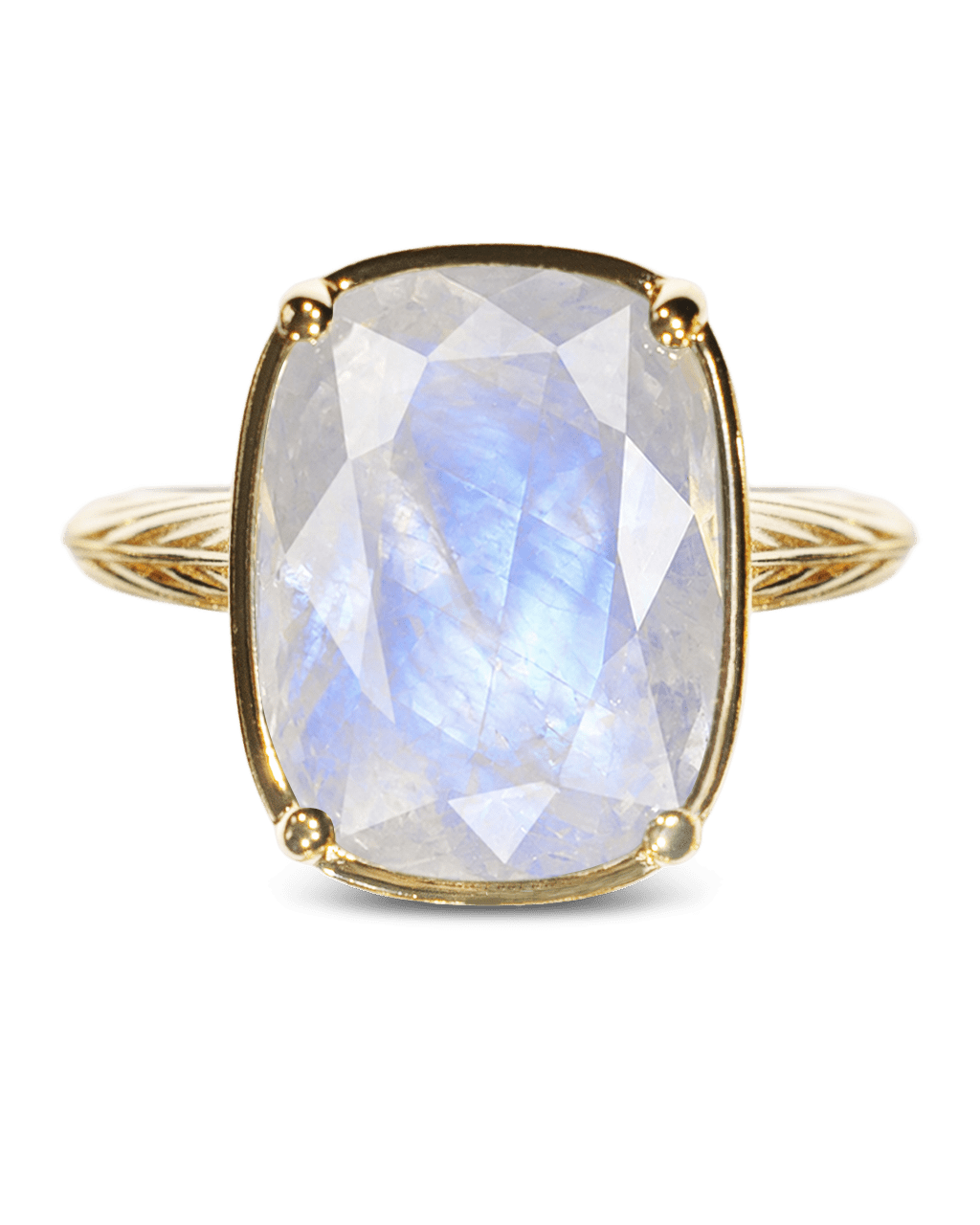 Sterling Silver Elongated Cushion Moonstone Cocktail Ring - Sterling Forever
