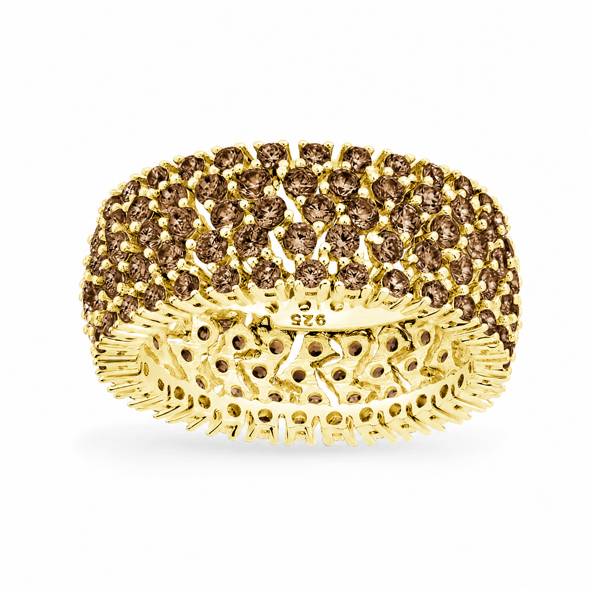 Sterling Silver Chocolate CZ Yvonne Ring
