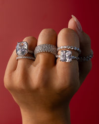 Sterling Silver Yvonne CZ Stacking Ring - Sterling Forever