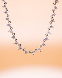 Brigid Staggered CZ Tennis Necklace - Sterling Forever