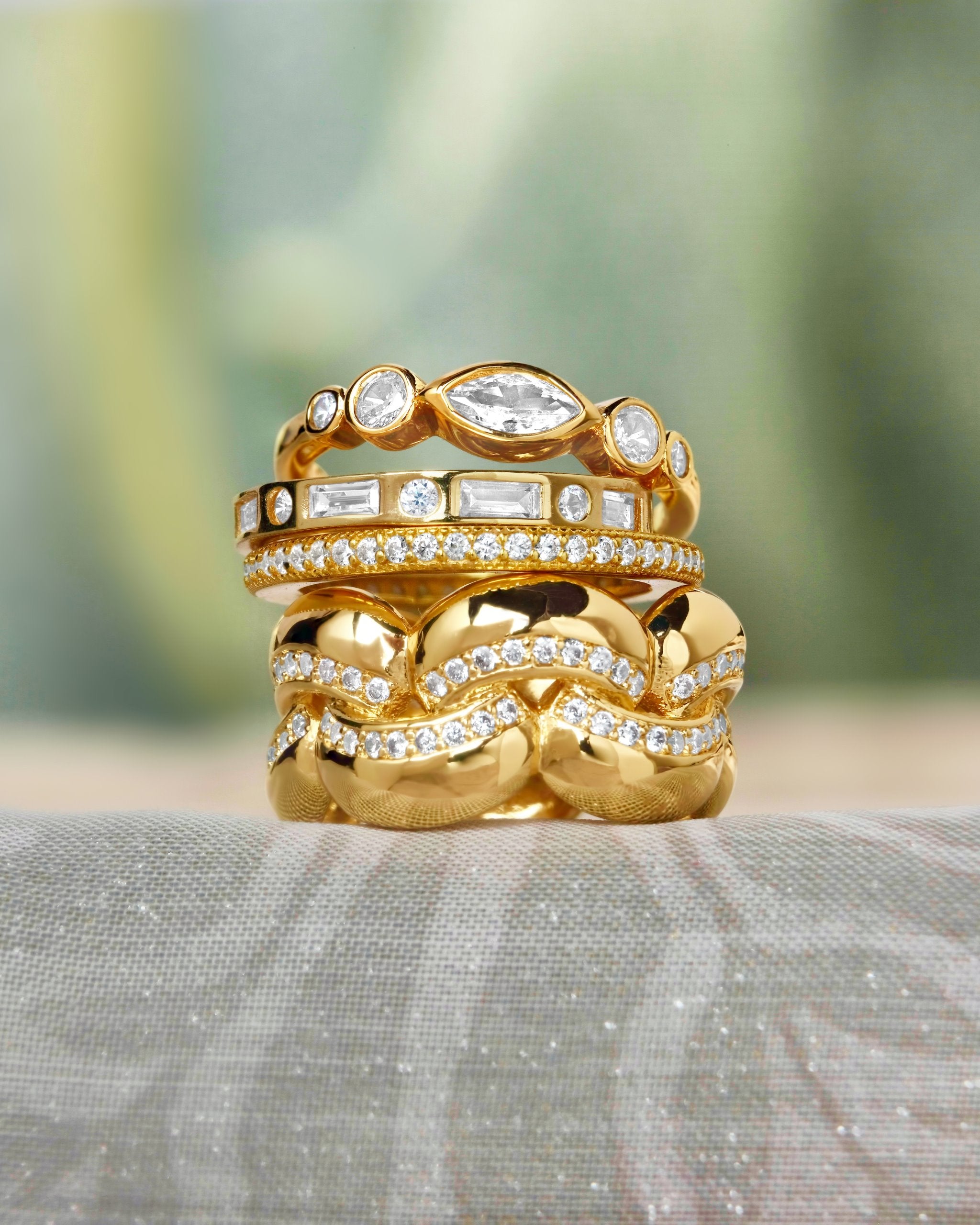 Sterling Silver Rings, Signet Rings, CZ & Opal Stacking Ring Sets ...