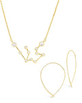 'When Stars Align Set' - Constellation Necklace & Delicate Threader Earrings - Sterling Forever