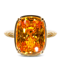 Sterling Silver Elongated Cushion Canary CZ Cocktail Ring - Sterling Forever