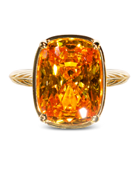 Sterling Silver Elongated Cushion Canary CZ Cocktail Ring - Sterling Forever
