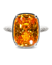 Sterling Silver Elongated Cushion Canary CZ Cocktail Ring - Sterling Forever