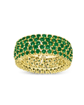 Sterling Silver Emerald CZ Yvonne Ring