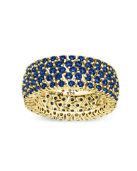 Sterling Silver Sapphire CZ Yvonne Ring