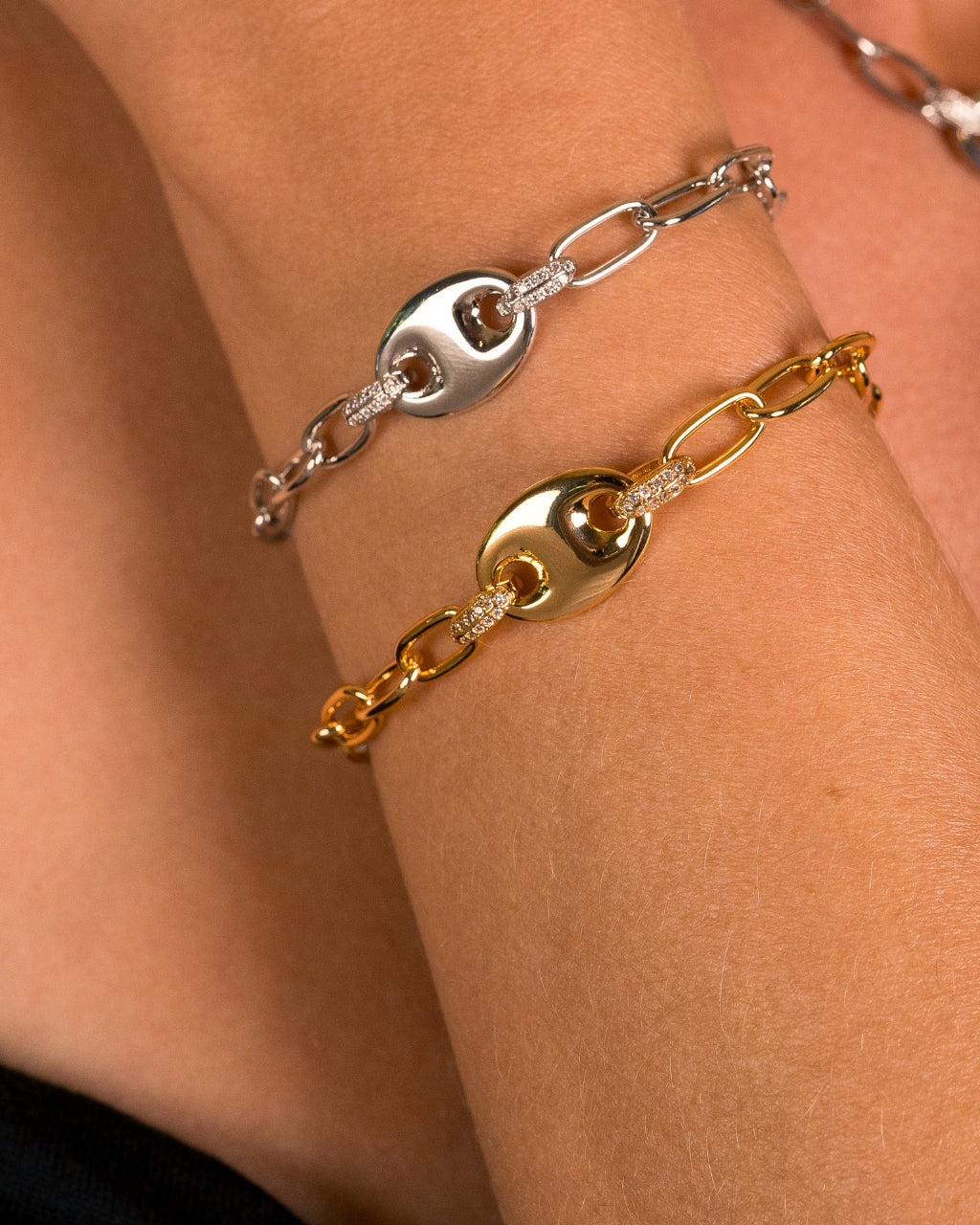 Bliss CZ Anchor Chain Bracelet – Sterling Forever Bliss CZ Anchor Chain Bracelet – Sterling Forever