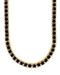 Cecil Black CZ Tennis Necklace