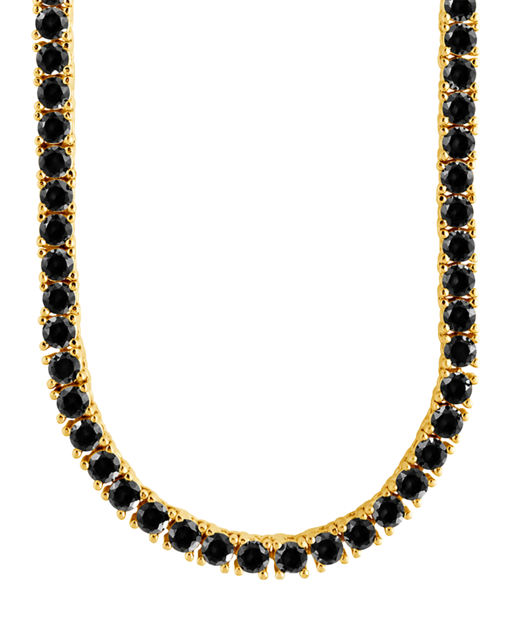 Cecil Black CZ Tennis Necklace