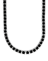 Cecil Black CZ Tennis Necklace