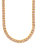Cecil Champagne CZ Tennis Necklace