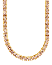 Cecil Champagne CZ Tennis Necklace