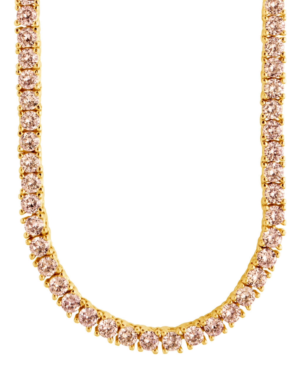 Cecil Champagne CZ Tennis Necklace