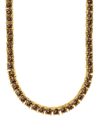 Cecil Chocolate CZ Tennis Necklace