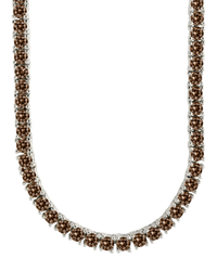 Cecil Chocolate CZ Tennis Necklace