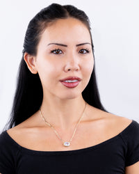 Sterling Silver Elongated Cushion Paperclip Chain Necklace