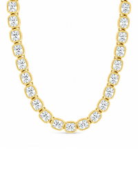 Helene Cushion Cut Tennis Necklace