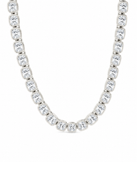 Helene Cushion Cut Tennis Necklace