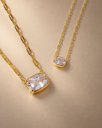 Sterling Silver Elongated Cushion Paperclip Chain Necklace