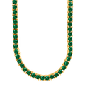 Cecil Emerald CZ Tennis Necklace