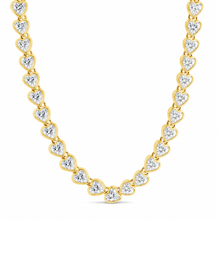 Helene Heart Cut Tennis Necklace