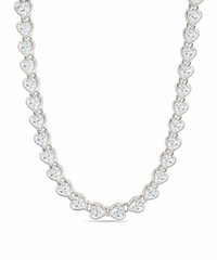 Helene Heart Cut Tennis Necklace