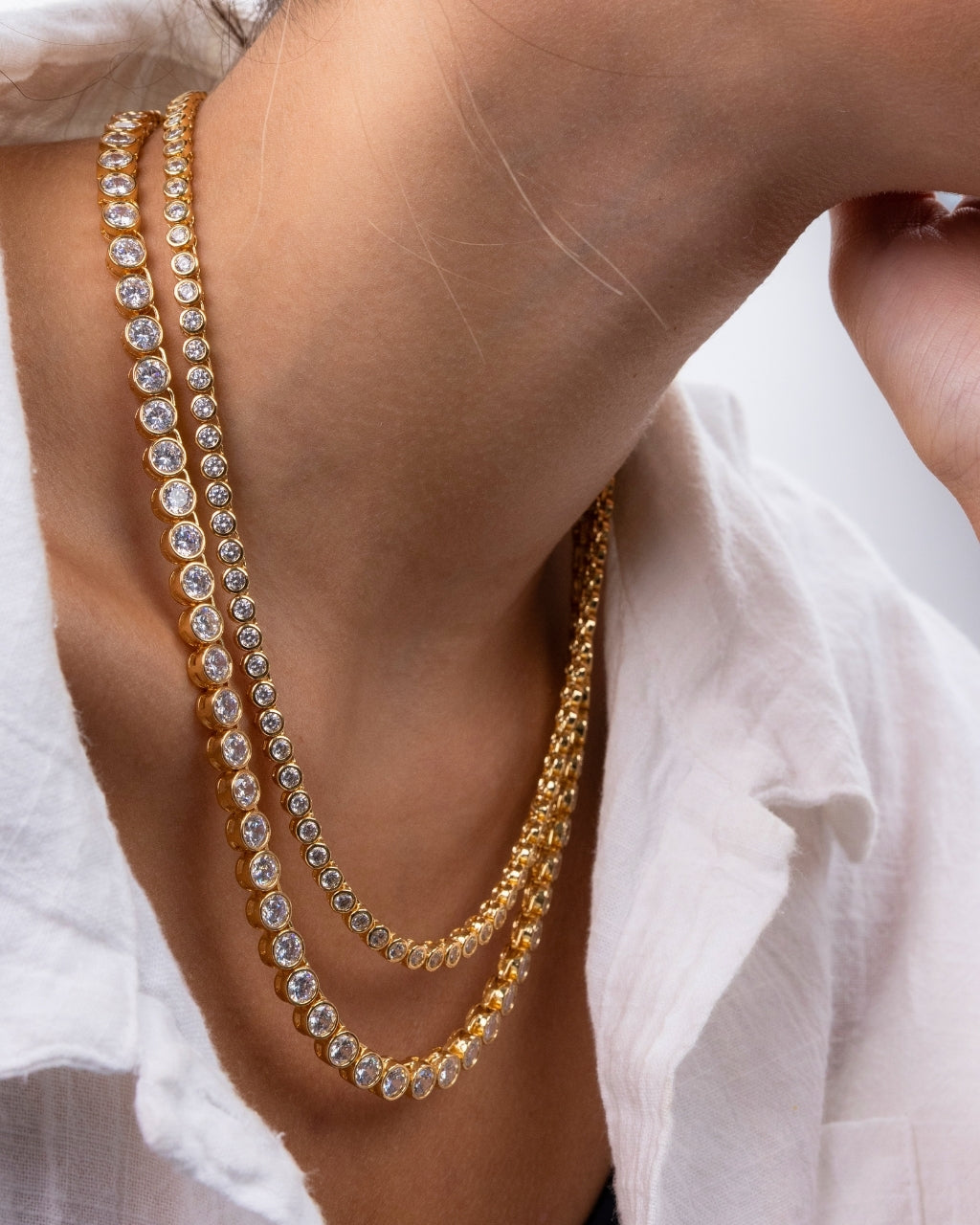 Helene Cubic Zirconia Tennis Necklace – Sterling Forever