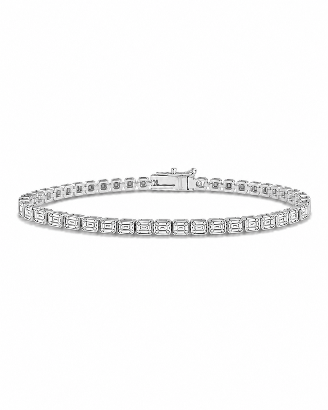 Helene Emerald Cut Tennis Bracelet
