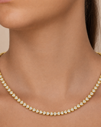 Helene Heart Cut Tennis Necklace