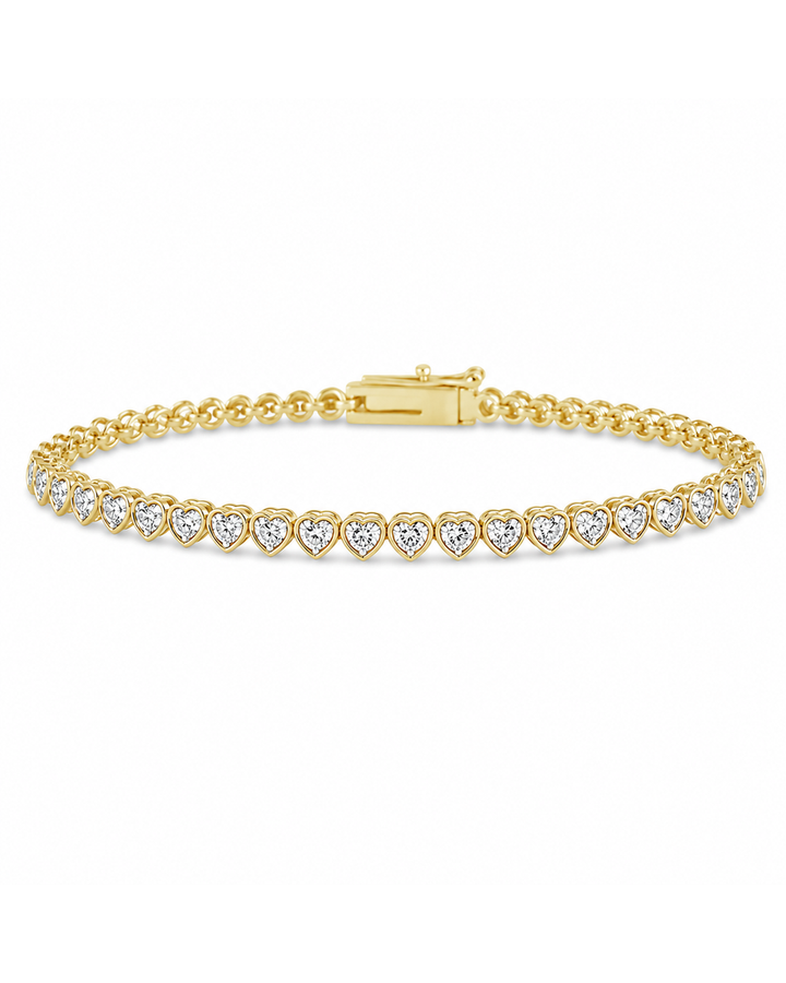 Helene Heart Cut Tennis Bracelet