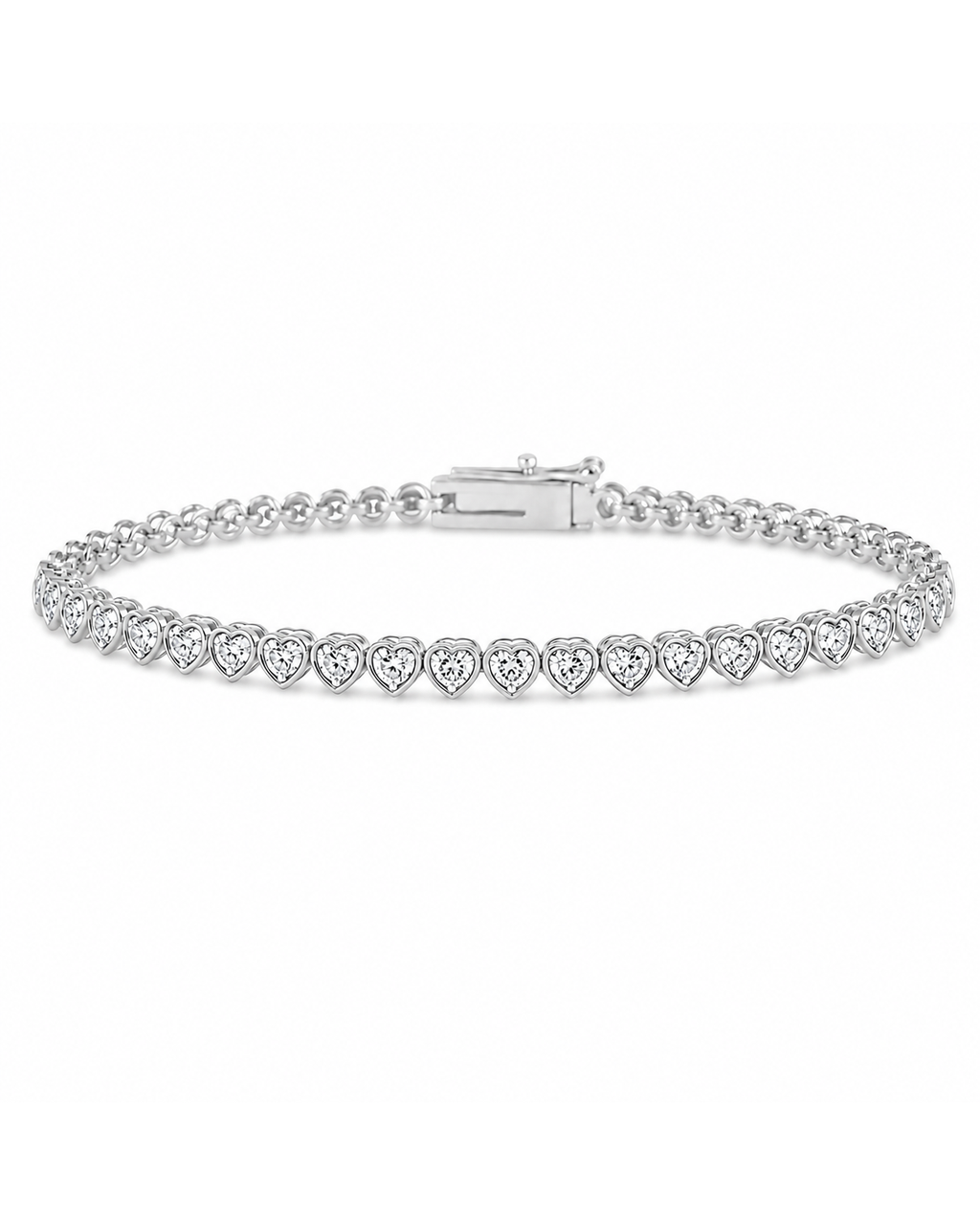 Helene Heart Cut Tennis Bracelet