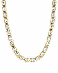 Helene Radiant Cut Tennis Necklace