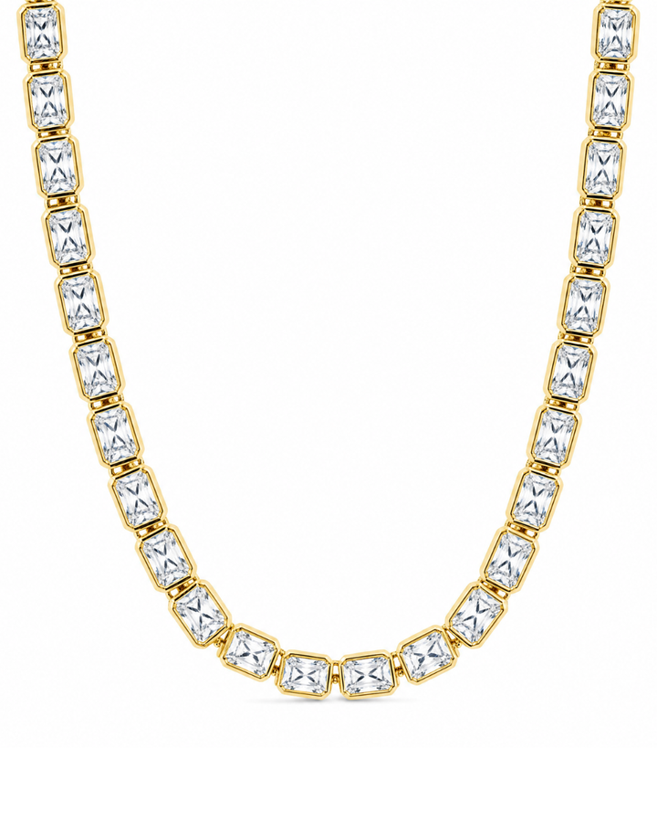 Helene Radiant Cut Tennis Necklace