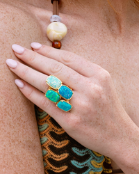 Sterling Silver Icy Blue Opal Elongated Cushion Ring