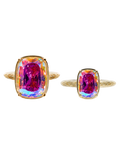 Sterling Silver Iridescent Elongated Cushion Ring - Original & Mini Bundle