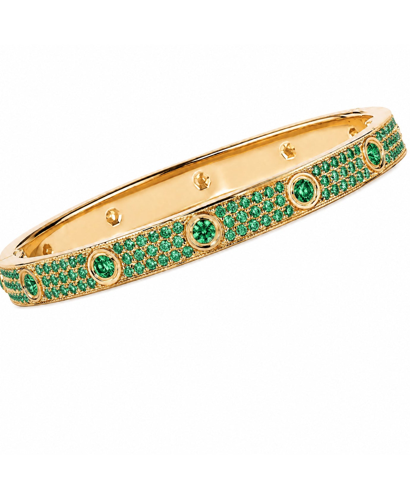 Lumière Emerald CZ Bangle — alternate view