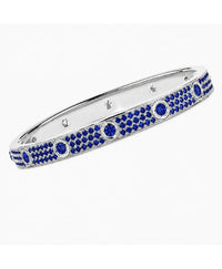 Lumière Sapphire CZ Bangle with pavé-set sapphire cubic zirconia stones
