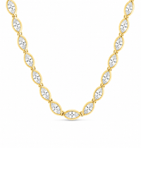 Helene Marquise Cut Tennis Necklace