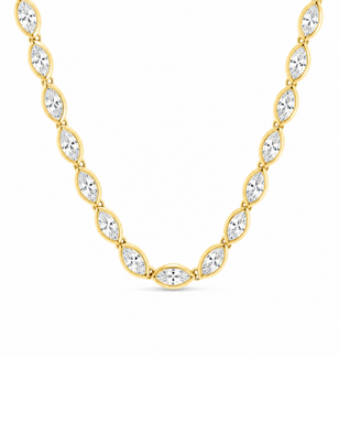 Helene Marquise Cut Tennis Necklace