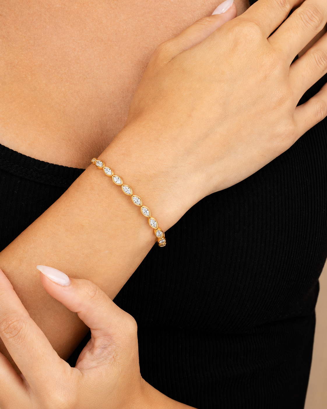 Helene Marquise Cut Tennis Bracelet