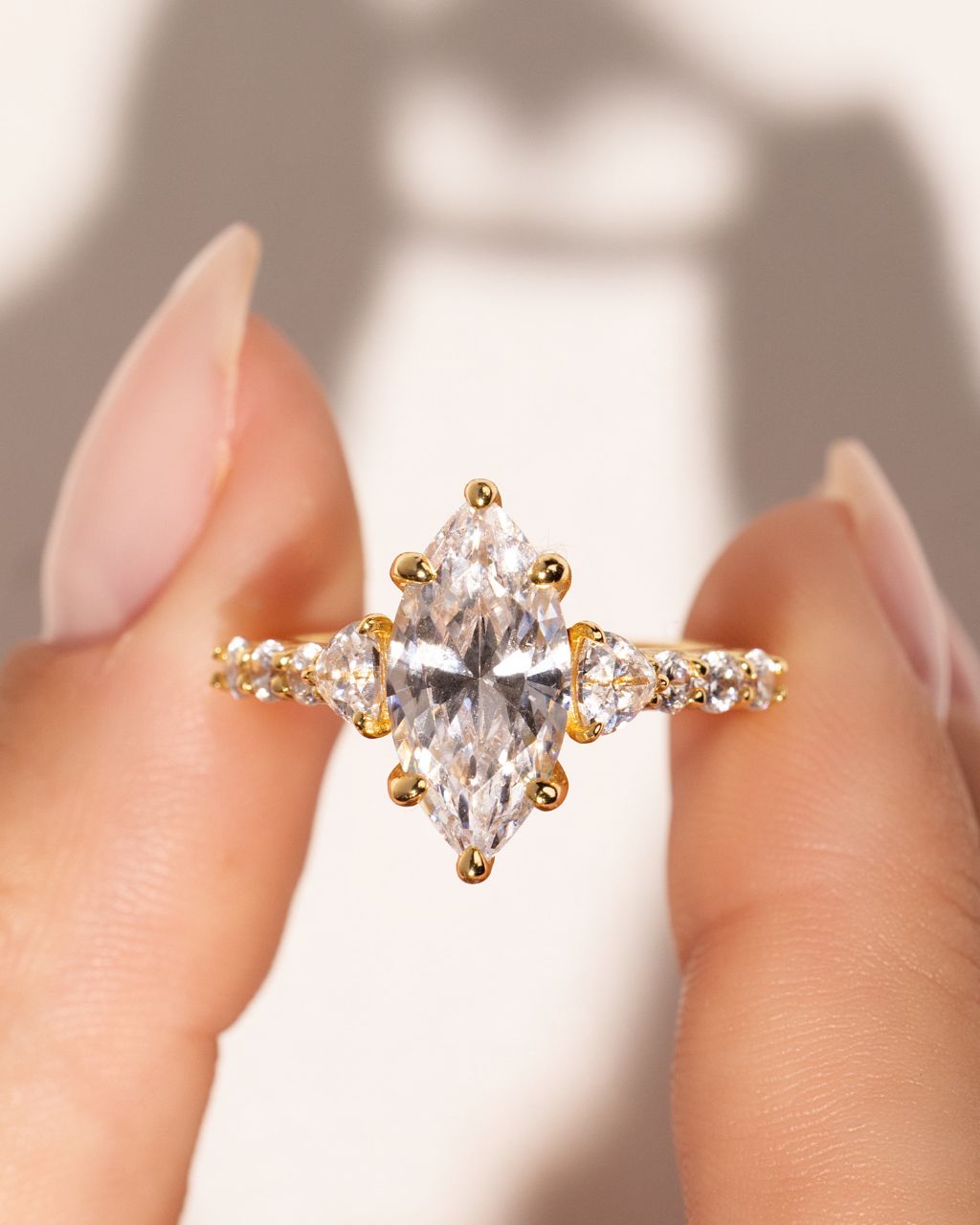 Sterling Silver Marquise & Trillion Ring